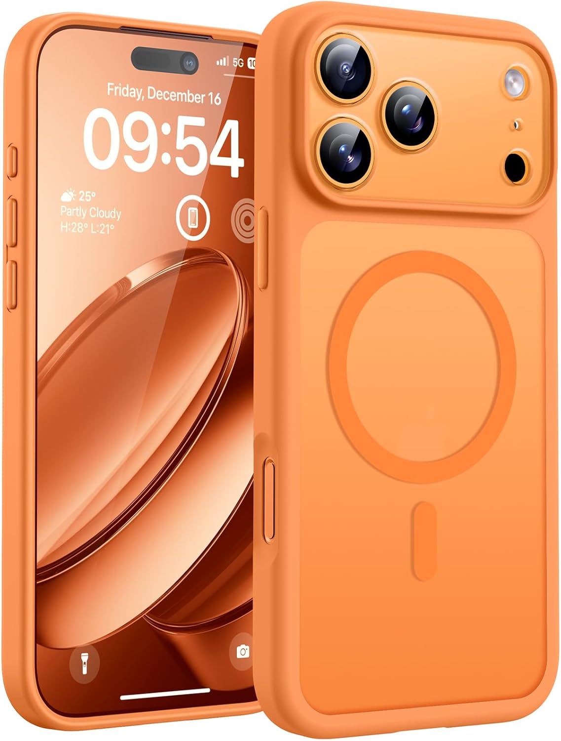 Prenora Magnetic iPhone 17 Pro Max Orange Case