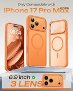 Prenora Magnetic iPhone 17 Pro Max Orange Case
