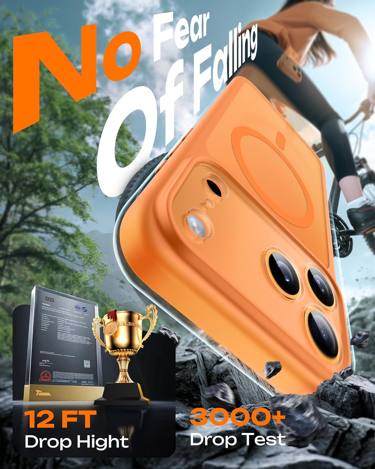 Prenora Magnetic iPhone 17 Pro Max Orange Case