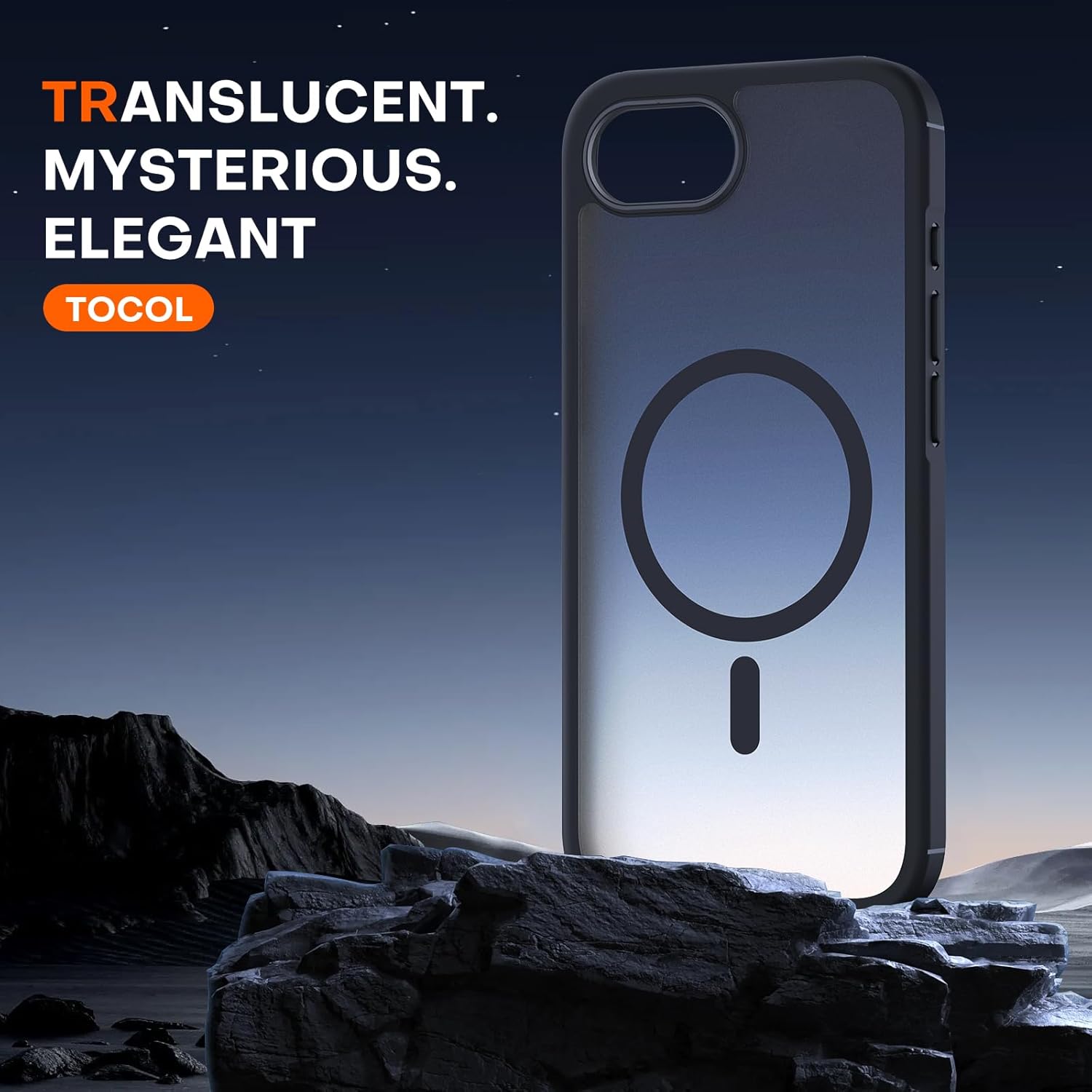 MagSafe compatible Prenora iPhone 16e case showing magnetic ring