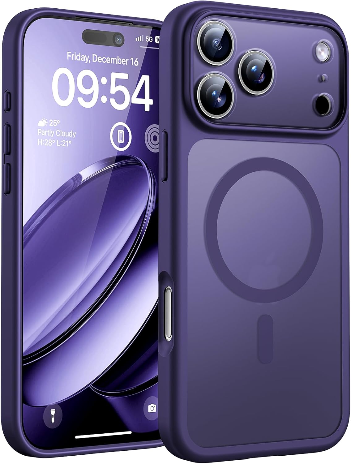 Prenora military grade drop protection iPhone 17 Pro Max Midnight Purple phone cover
