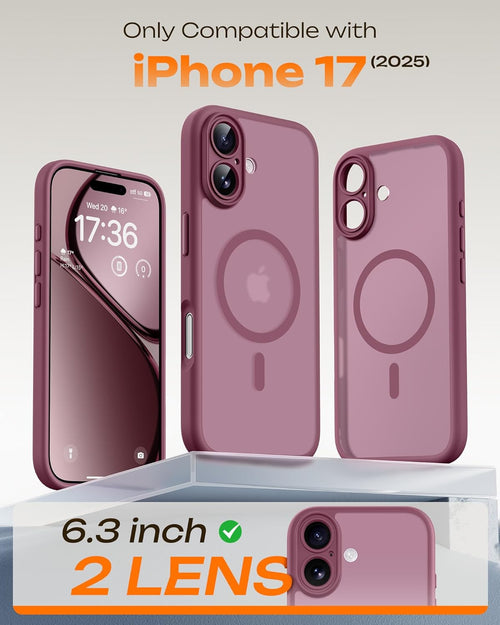 Wireless charging with Prenora MagSafe iPhone 17 Plum case